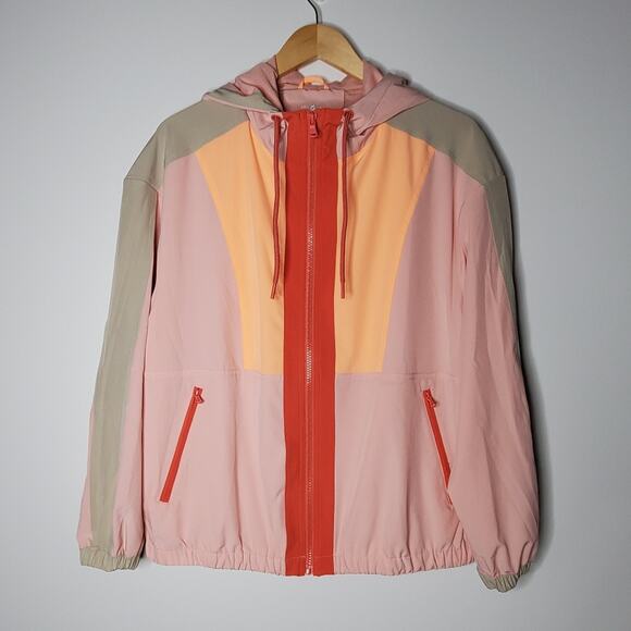 Lou & Grey Colorblock wonderweave mesh lined windbreaker Top Size medium - Picture 1 of 10